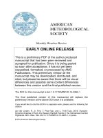 DSpace at VNU: Synoptic-Dynamic Analysis of Early Dry-Season Rainfall Events in the Vietnamese Central Highlands