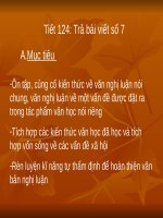 Tuần 35. Trả bài làm văn số 7