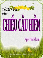 Tuần 7. Chiếu cầu hiền (Cầu hiền chiếu)