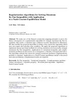 DSpace at VNU: Regularization Algorithms for Solving Monotone Ky Fan Inequalities with Application to a Nash-Cournot Equilibrium Mode