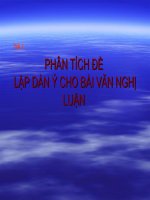 Tuần 2. Phân tích đề, lập dàn ý bài văn nghị luận