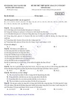 De thi thu mon Hoa truong THPT Thanh Oai A lan 2 nam 2017 co dap an BLOGHOAHOC