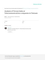 28. Analysis of victory index at telecommunications companies in Vietnam 