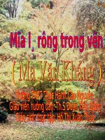 Tuần 25. Đọc thêm: Mùa lá rụng trong vườn