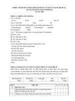 PHIẾU THĂM DÒ Ý KIẾN KHÁCH HÀNG VỀ CHẤT LƯỢNG DỊCH VỤ TẠI NGÂN HÀNG VIETCOMBANK  TP. HÀ NỘI