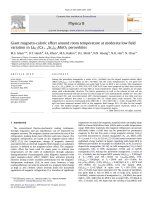 DSpace at VNU: Giant magneto-caloric effect around room temperature at moderate low field variation in La-0.7(Ca1-xSrx)(0.3)MnO3 perovskites