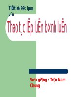 Tuần 27. Thao tác lập luận bình luận