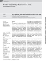DSpace at VNU: In Vitro Vasoactivity of Zerumbone from Zingiber zerumbet
