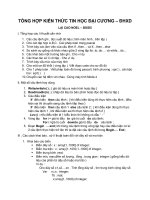 TỔNG hợp KIẾN THỨC TIN học đại CƯƠNG 