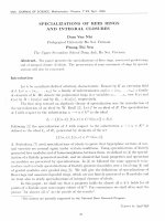 DSpace at VNU: Specializations of Rees rings and integral closures