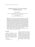 DSpace at VNU: Fundamental Sentential Level Issues of English Information Structure