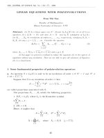 DSpace at VNU: Linear equations with polyinvolutions