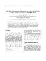 DSpace at VNU: Xác định  lượng phát thải các khí gây mùi từ bãi chôn lấp rác thải sinh hoạt của thành phố Hồ Chí Minh