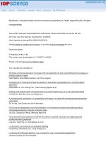 DSpace at VNU: Synthesis, characterization and luminescent properties of Tb(III) doped Eu(III) complex nanoparticles