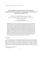 DSpace at VNU: Polyamorphism and Structural Transformation in Liquid B2O3 under Compression: Insight from Visualization of Molecular Dynamics Data