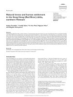 DSpace at VNU: Natural levees and human settlement in the Song Hong (Red River) delta, northern Vietnam