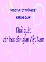 Tuần 2. Khái quát văn học dân gian Việt Nam