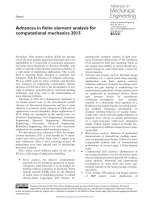 DSpace at VNU: Advances in finite element analysis for computational mechanics 2015