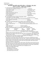 de thi tieng anh 10 xep lop 2011 64222