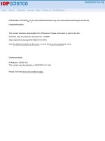 DSpace at VNU: Fabrication of TbPO 4 ·H2O nanorods nanowires by the microwave technique and their characterization