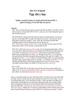 Nghiên cứu bệnh chứng về chuyển đổi huyết thanh HIV ở người lao động y tế sau khi tiếp xúc qua da 