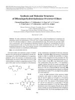 DSpace at VNU: Synthesis and molecular structures of dibenzo(perhydrotriazino)aza-14- crown-4 ethers