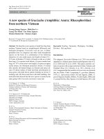 DSpace at VNU: A new species of Gracixalus (Amphibia: Anura: Rhacophoridae) from northern Vietnam