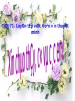 Tuần 24. Luyện tập viết đoạn văn thuyết minh