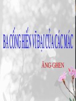 Tuần 30. Ba cống hiến vĩ đại của Các Mác