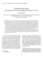 DSpace at VNU: Xã hội học Marx-Lenin Qua nghiên cứu một số tác phẩm đầu tay của V.I.Lenin