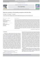 DSpace at VNU: Molecular simulation of freestanding amorphous nickel thin films
