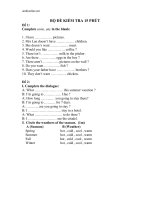 bo de kiem tra 15 phut tieng anh 6 8861