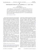 DSpace at VNU: Model-Independent Evidence for J psi p Contributions to Lambda(0)(b) -  J psi pK(-) Decays