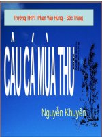 Tuần 2. Câu cá mùa thu (Thu điếu)