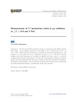 DSpace at VNU: Measurement of V0 production ratios in pp collisions at s√ = 0.9 and 7TeV