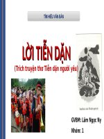 Tuần 10. Đọc thêm: Lời tiễn dặn