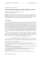 DSpace at VNU: On May spectral sequence and the algebraic transfer