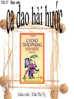 Tuần 10. Ca dao hài hước