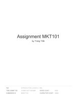 Assignment MKT101 HELP University