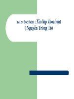 Tuần 7. Đọc thêm: Xin lập khoa luật