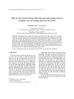 The Factors that Affect the Effectiveness of Item Bank (Research at the University of Saigon)