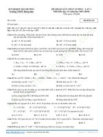 De thi khao sat chat luong mon Hoa Hoc lop 11 truong THPT Tran Hung Dao Hai Duong nam 2017 co dap an