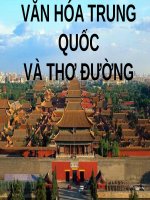 Tìm hiểu về văn óa Trung Quốc và thơ Đường