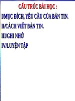 Tuần 14. Bản tin