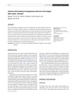 DSpace at VNU: Sources and leaching of manganese and iron in the Saigon River Basin, Vietnam