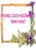 Tuần 14. Phong cách ngôn ngữ sinh hoạt (tiếp theo)