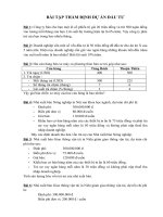 BÀI tập THẨM ĐỊNH dự án đầu tư 