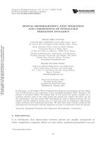 DSpace at VNU: SPATIAL HETEROGENEITY, FAST MIGRATION AND COEXISTENCE OF INTRAGUILD PREDATION DYNAMICS