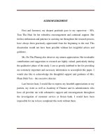 A minor research on current situation and recommendations for the development of individual customer services in ocean bank – hanoi branch 