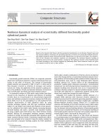 DSpace at VNU: Nonlinear dynamical analysis of eccentrically stiffened functionally graded cylindrical panels